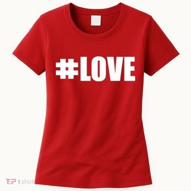 Hashtag Love #Love Valentine's Day Logo Women's T-Shirt