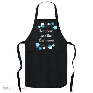Hexagons are the Bestagons! Geometry Math Teacher Funny Fun Apron