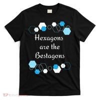 Hexagons are the Bestagons! Geometry Math Teacher Funny Fun T-Shirt thumb 0