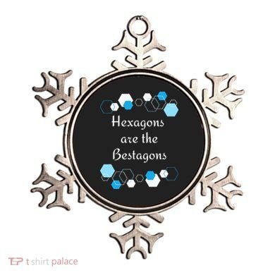 Hexagons are the Bestagons! Geometry Math Teacher Funny Fun Ornament