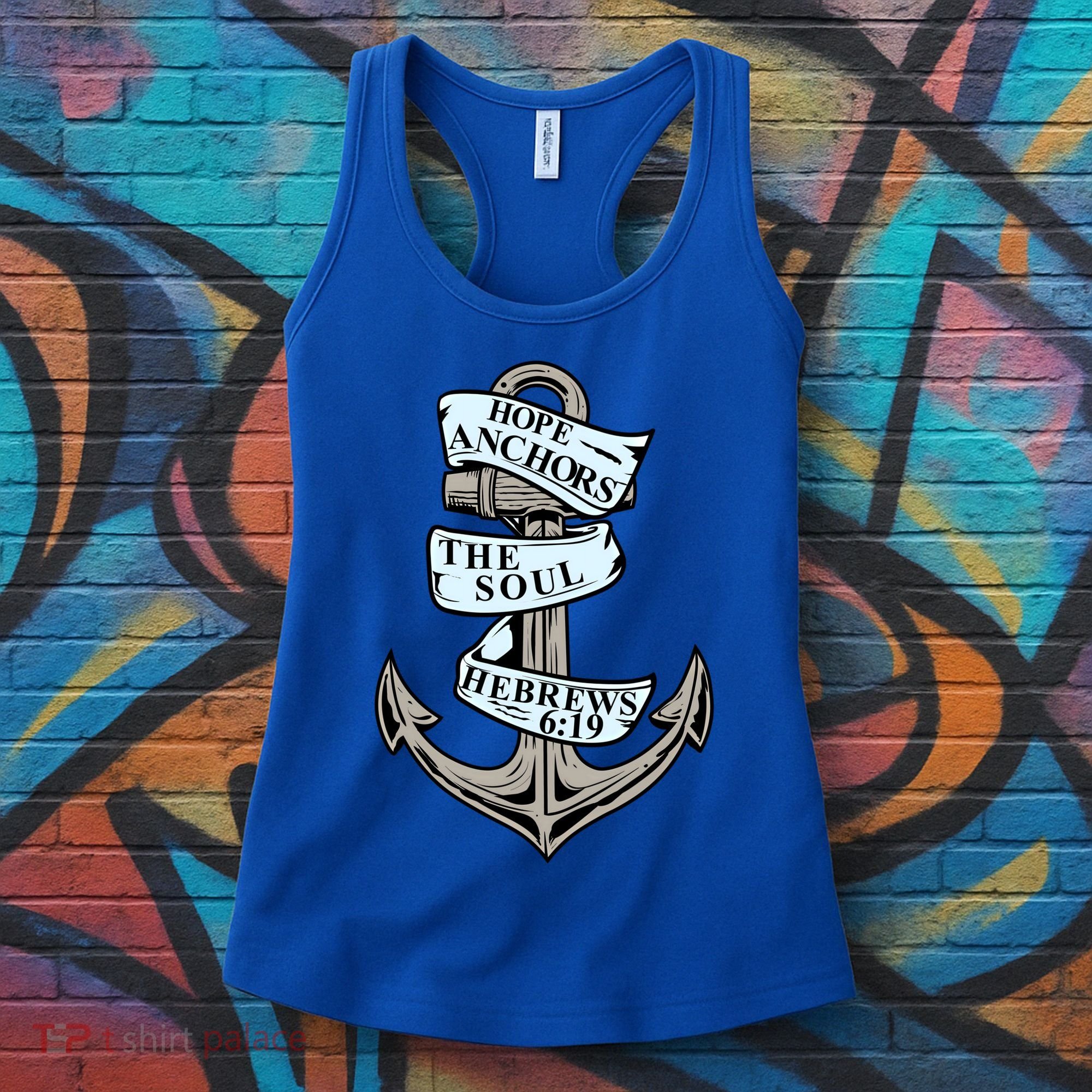 Hope Anchors The Soul Hebrews 6:19 Christian Faith Anchor Gift Women's Tank Top