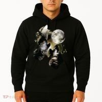 Howling At The Moon Wolves Wolf Animal Hoodie thumb 2