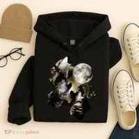 Howling At The Moon Wolves Wolf Animal Hoodie thumb 4
