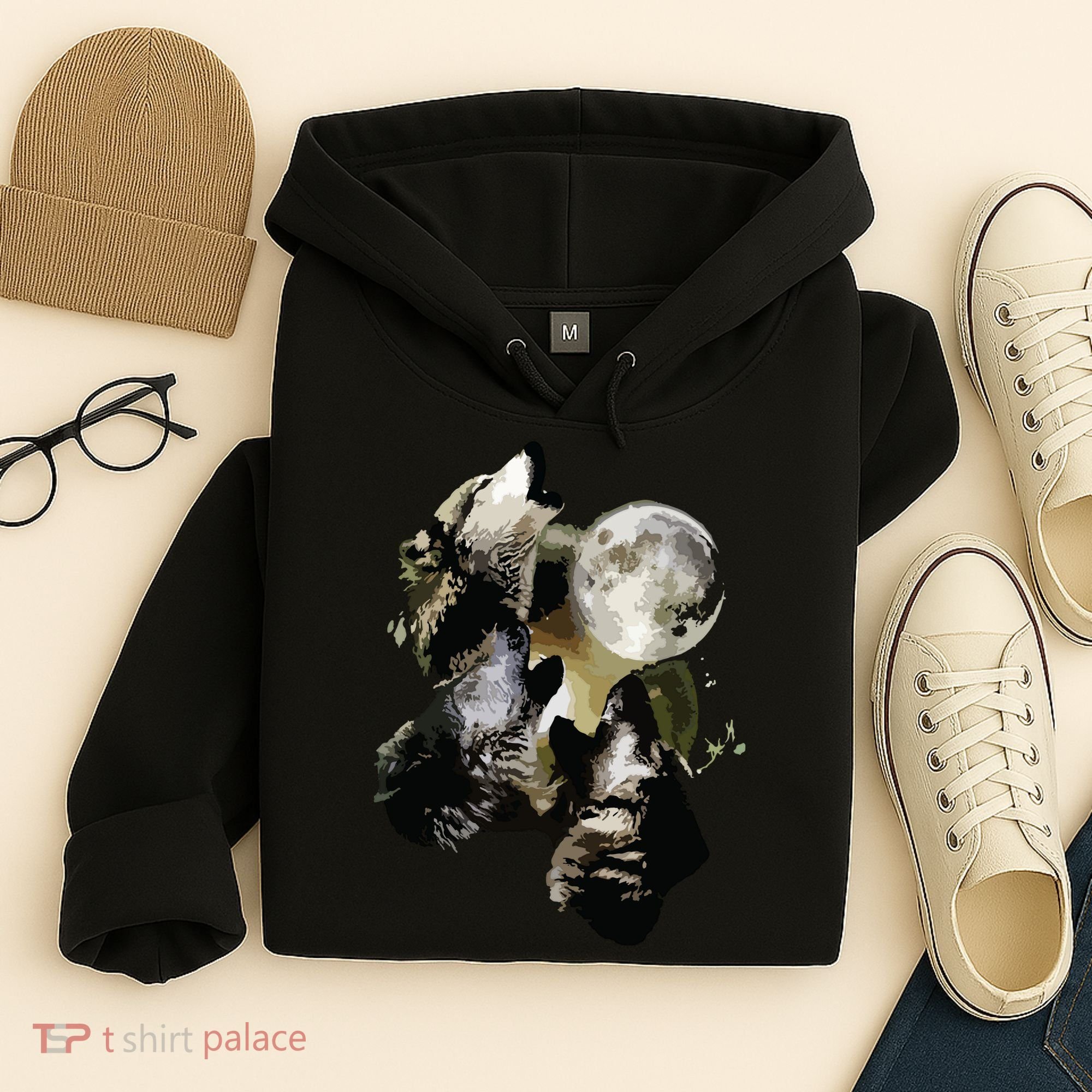 Howling At The Moon Wolves Wolf Animal Hoodie