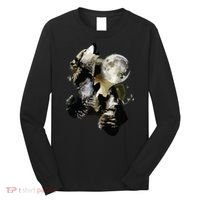 Howling At The Moon Wolves Wolf Animal Long Sleeve Shirt thumb 0