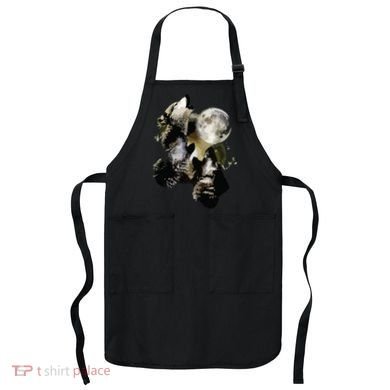 Howling At The Moon Wolves Wolf Animal Apron