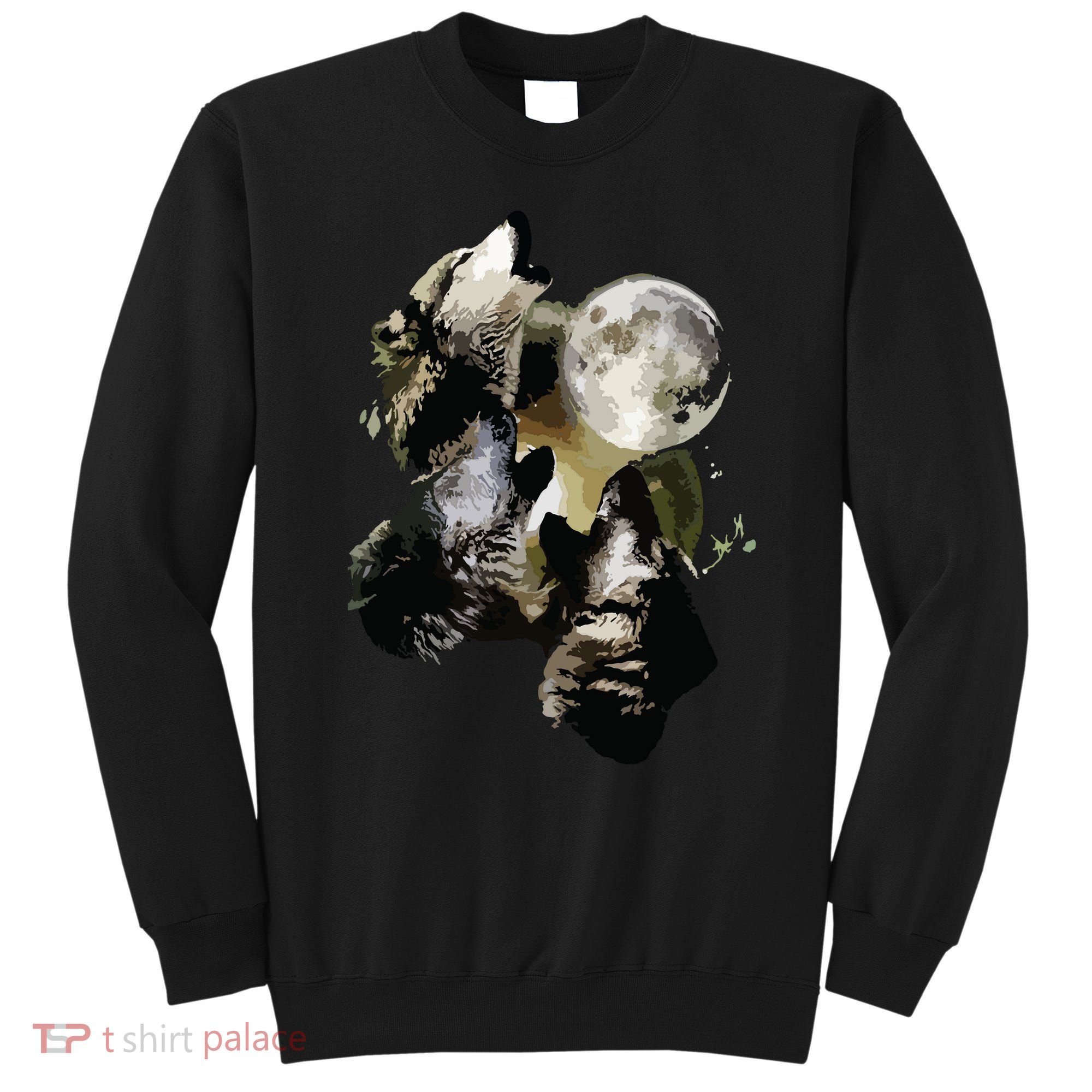 Howling At The Moon Wolves Wolf Animal Sweatshirt