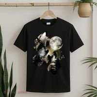 Howling At The Moon Wolves Wolf Animal T-Shirt thumb 2