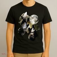 Howling At The Moon Wolves Wolf Animal T-Shirt thumb 3