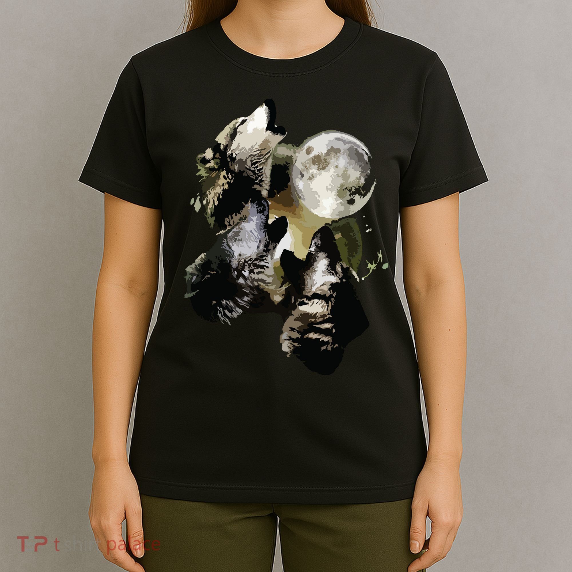 Howling At The Moon Wolves Wolf Animal T-Shirt