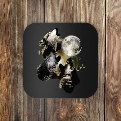 Howling At The Moon Wolves Wolf Animal Coaster