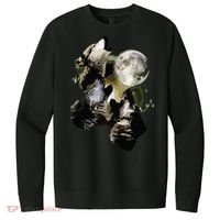 Howling At The Moon Wolves Wolf Animal V.I.T. Fleece Crew Sweatshirt thumb 0