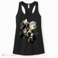Howling At The Moon Wolves Wolf Animal Women's Tank Top thumb 0