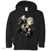 Howling At The Moon Wolves Wolf Animal Toddler Hoodie thumb 0