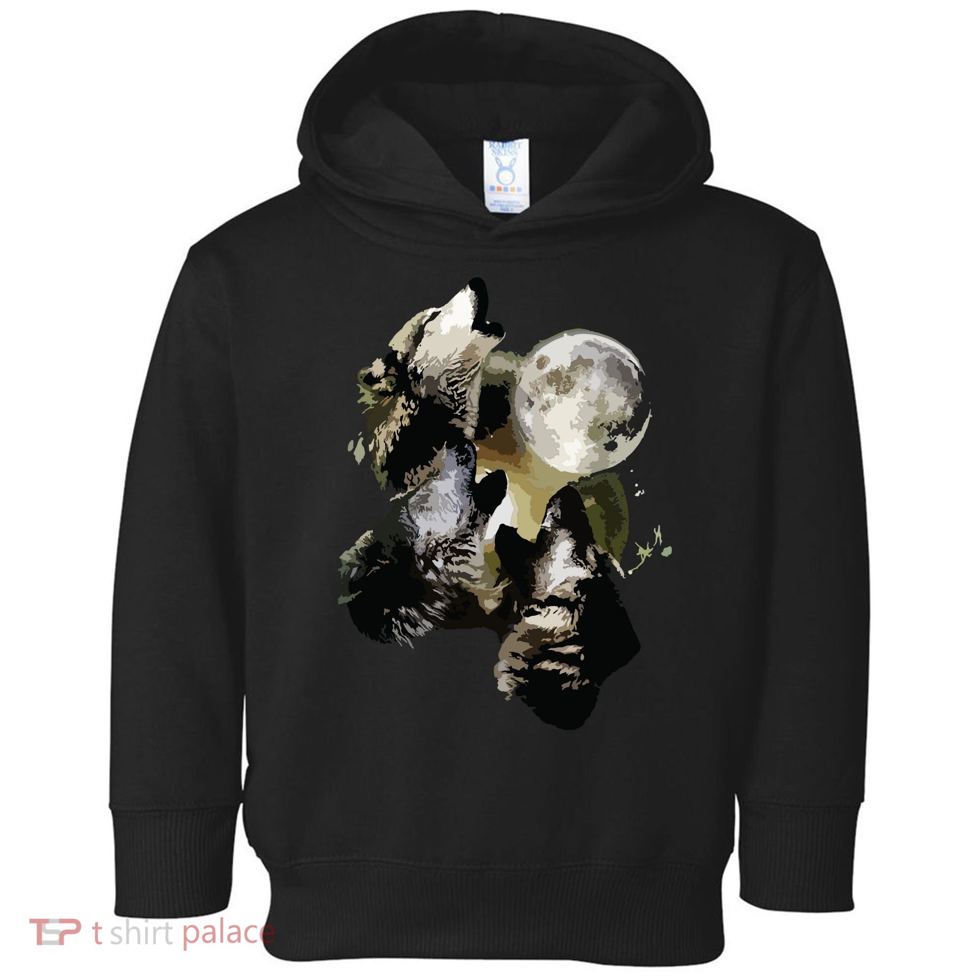 Howling At The Moon Wolves Wolf Animal Toddler Hoodie