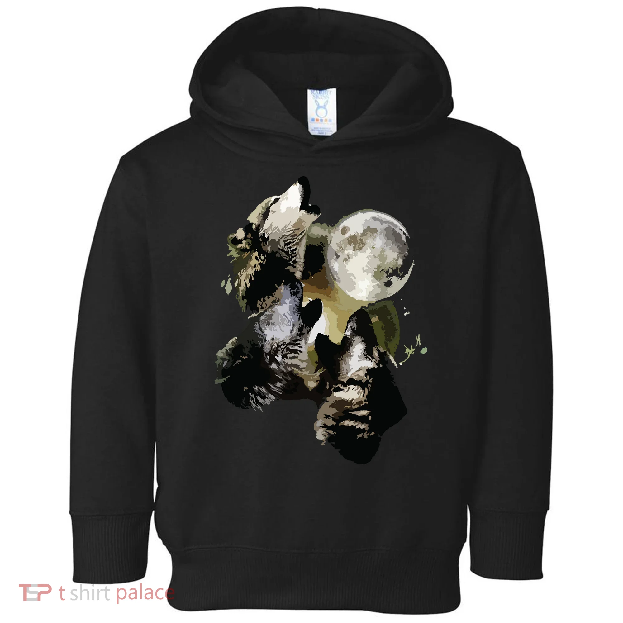 Howling At The Moon Wolves Wolf Animal Toddler Hoodie