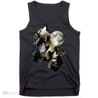 Howling At The Moon Wolves Wolf Animal Tank Top thumb 0