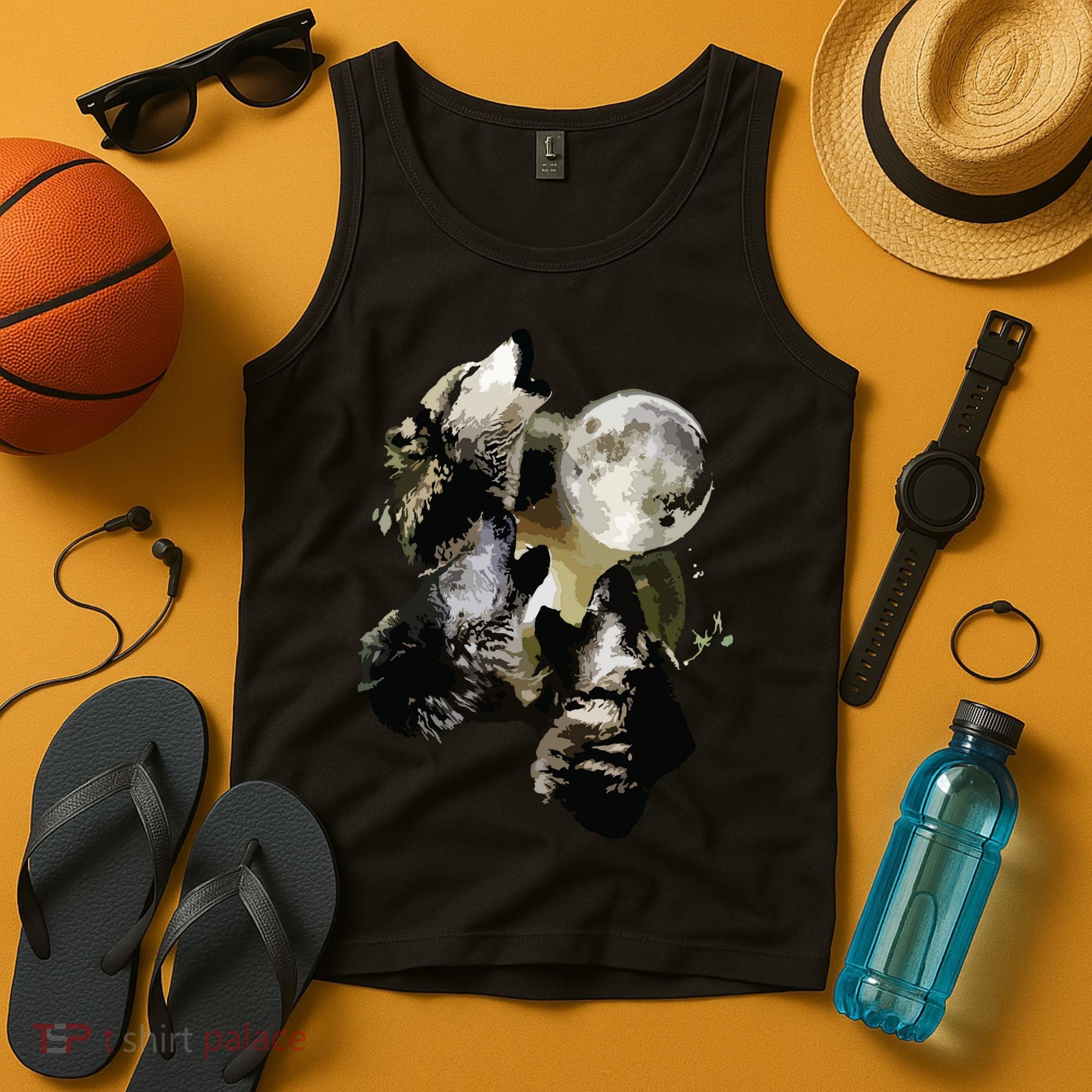 Howling At The Moon Wolves Wolf Animal Tank Top