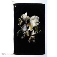 Howling At The Moon Wolves Wolf Animal Golf Towel thumb 0