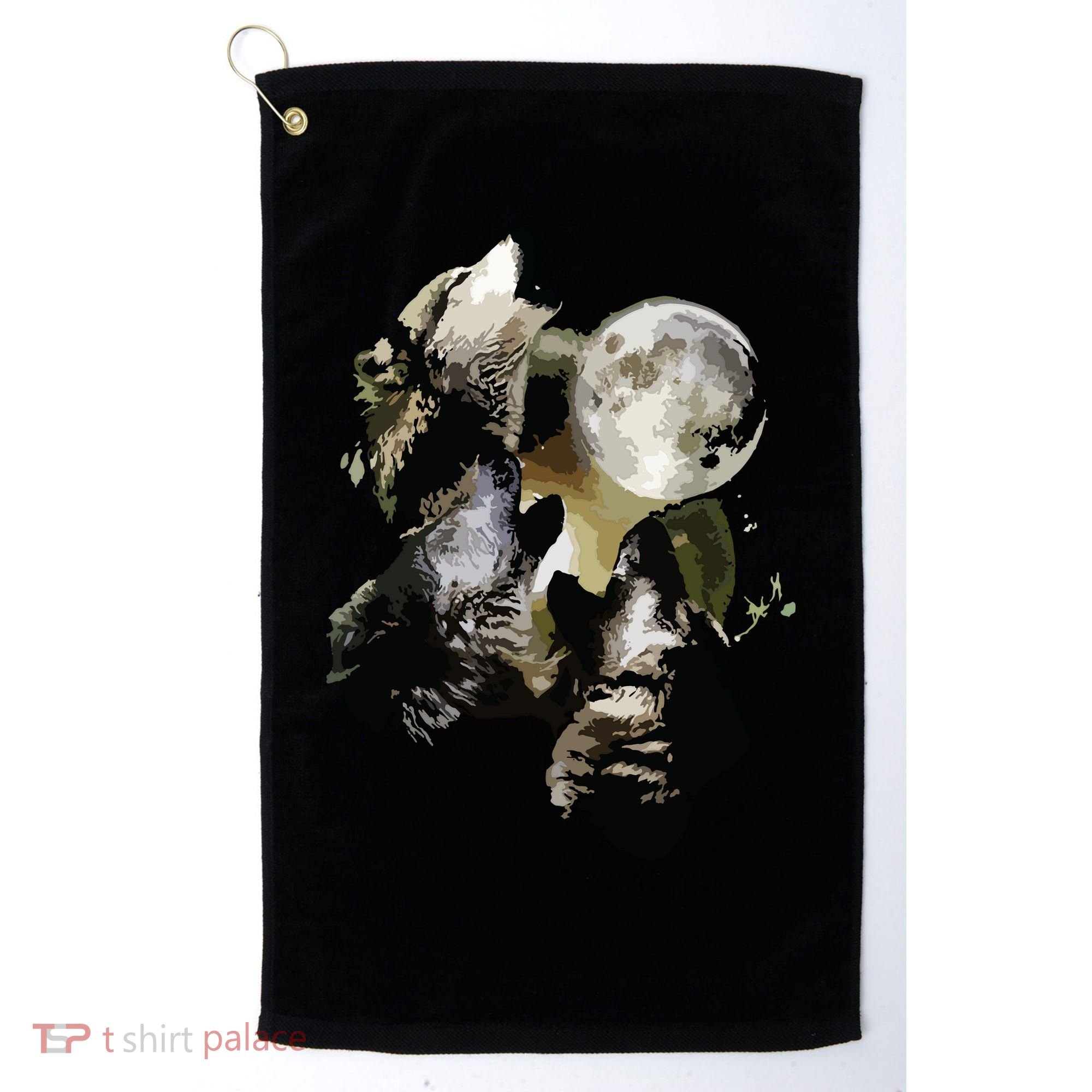 Howling At The Moon Wolves Wolf Animal Golf Towel