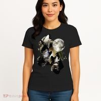 Howling At The Moon Wolves Wolf Animal Women's T-Shirt thumb 4