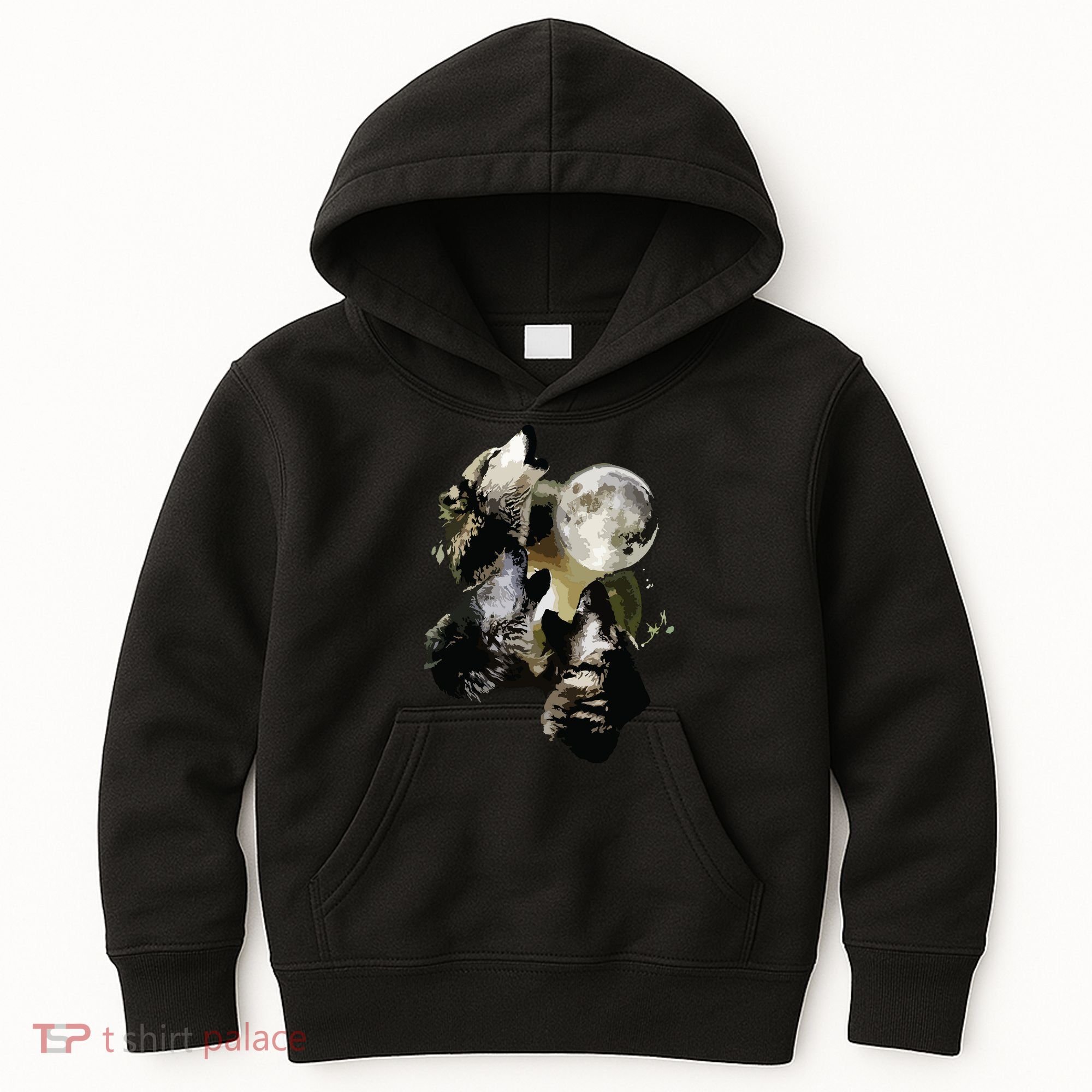 Howling At The Moon Wolves Wolf Animal Kids Hoodie