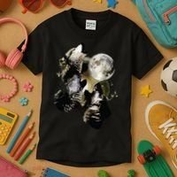 Howling At The Moon Wolves Wolf Animal Kids T-Shirt thumb 3
