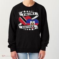 Haitian And Trini Half Trinidad & Tobago Haiti Flag Women's Sweatshirt thumb 0