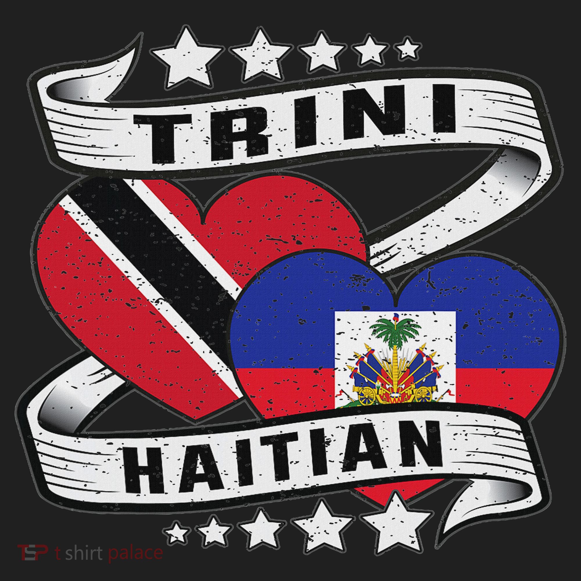 Haitian And Trini Half Trinidad & Tobago Haiti Flag Women's Sweatshirt