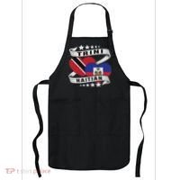 Haitian And Trini Half Trinidad & Tobago Haiti Flag Apron thumb 0