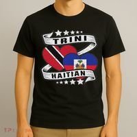 Haitian And Trini Half Trinidad & Tobago Haiti Flag T-Shirt thumb 3