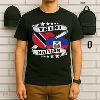 Haitian And Trini Half Trinidad & Tobago Haiti Flag T-Shirt thumb 6