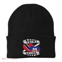 Haitian And Trini Half Trinidad & Tobago Haiti Flag Beanie thumb 0