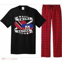 Haitian And Trini Half Trinidad & Tobago Haiti Flag Pajama Set thumb 0