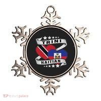 Haitian And Trini Half Trinidad & Tobago Haiti Flag Ornament thumb 0