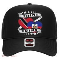 Haitian And Trini Half Trinidad & Tobago Haiti Flag Hat thumb 0