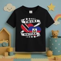 Haitian And Trini Half Trinidad & Tobago Haiti Flag Toddler T-Shirt thumb 3