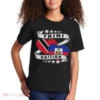 Haitian And Trini Half Trinidad & Tobago Haiti Flag Kids T-Shirt thumb 2