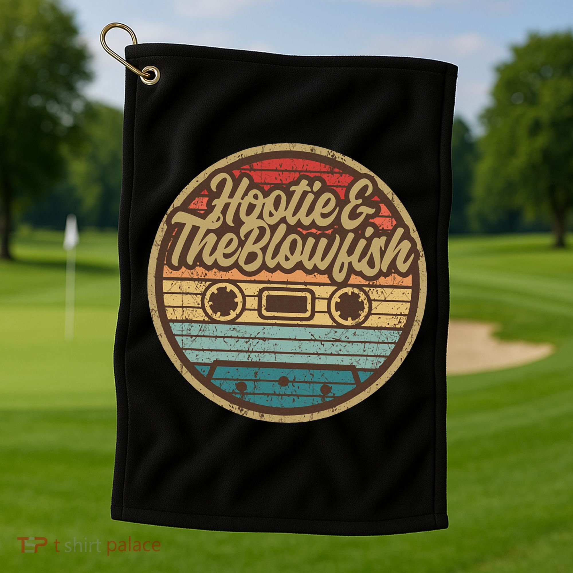 Hootie And The Blow Retro Cassette Musician Golf Towel