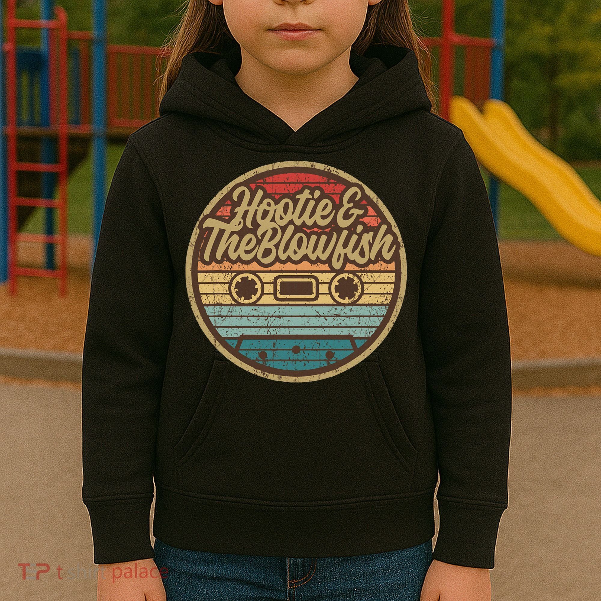 Hootie And The Blow Retro Cassette Musician Kids Hoodie