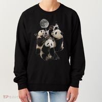 Howling At The Moon Funny Panda Panda Women's Sweatshirt thumb 0