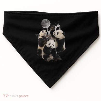 Howling At The Moon Funny Panda Panda USA-Made Doggie Bandana