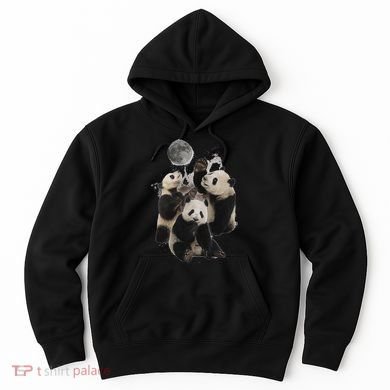 Howling At The Moon Funny Panda Panda Hoodie