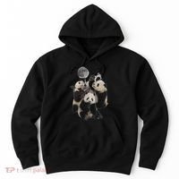 Howling At The Moon Funny Panda Panda Hoodie thumb 0