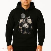 Howling At The Moon Funny Panda Panda Hoodie thumb 2