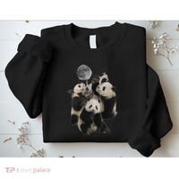 Howling At The Moon Funny Panda Panda Sweatshirt thumb 2