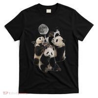 Howling At The Moon Funny Panda Panda T-Shirt thumb 0