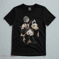 Howling At The Moon Funny Panda Panda T-Shirt thumb 5