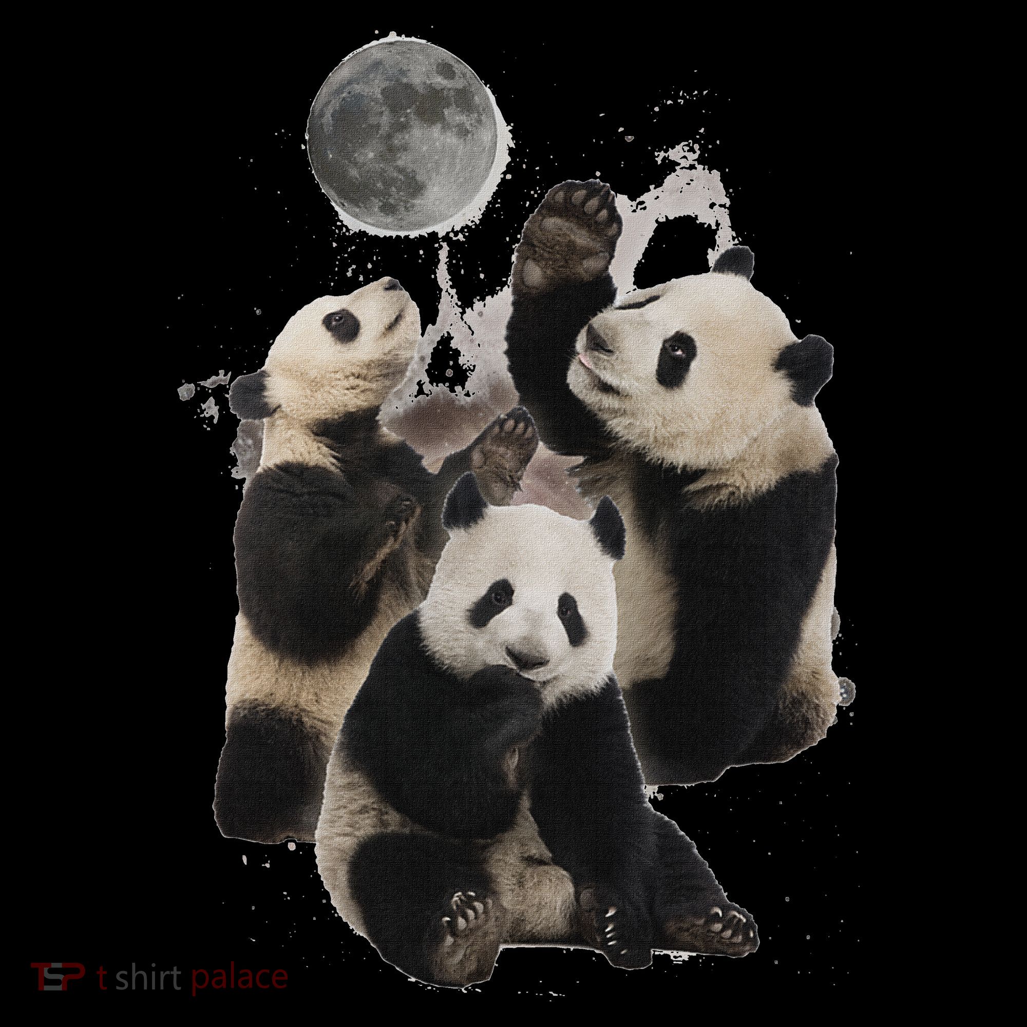 Howling At The Moon Funny Panda Panda T-Shirt