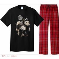 Howling At The Moon Funny Panda Panda Pajama Set thumb 0